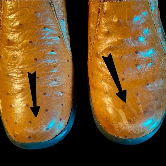 Roper Performance Faux Ostrich Leather Brown Slip-on Shoes Youth Kids Size 3 - Picture 16 of 16